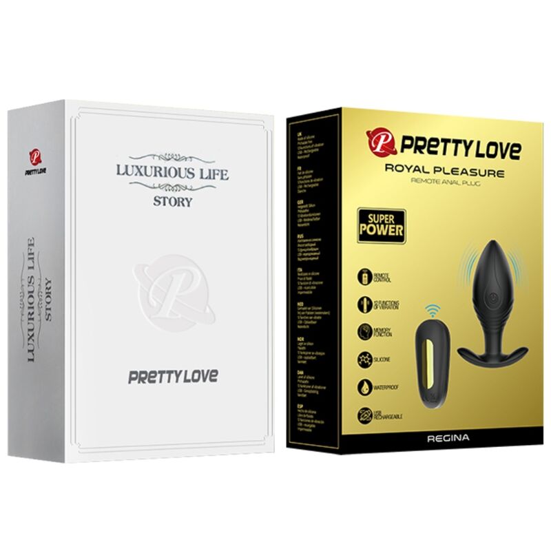 PRETTY LOVE - REGINA PLUG ANAL VIBRANT RECHARGEABLE NOIR