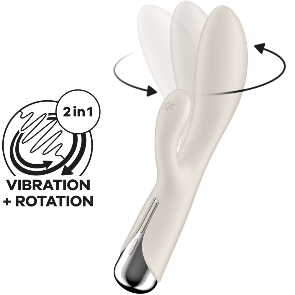 SATISFYER - LAPIN TOURNANT 1 STIMULATION CLITORIS ET POINT G ROUGE