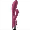 SATISFYER - LAPIN TOURNANT 1 STIMULATION CLITORIS ET POINT G ROUGE