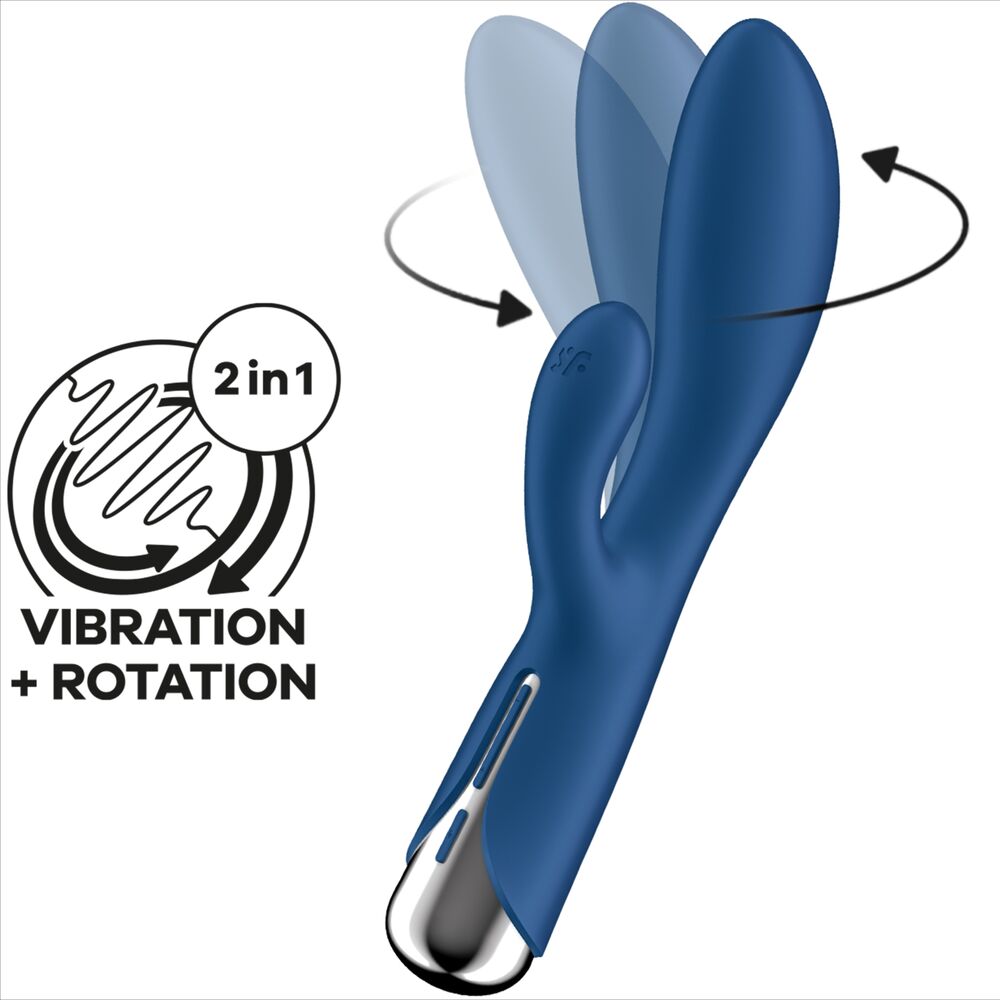 SATISFYER - LAPIN TOURNANT 1 STIMULATION CLITORIS ET POINT G ROUGE