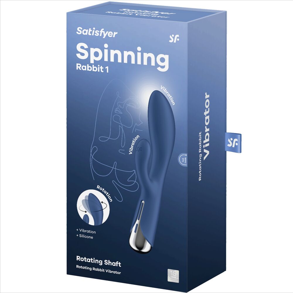 SATISFYER - LAPIN TOURNANT 1 STIMULATION CLITORIS ET POINT G ROUGE