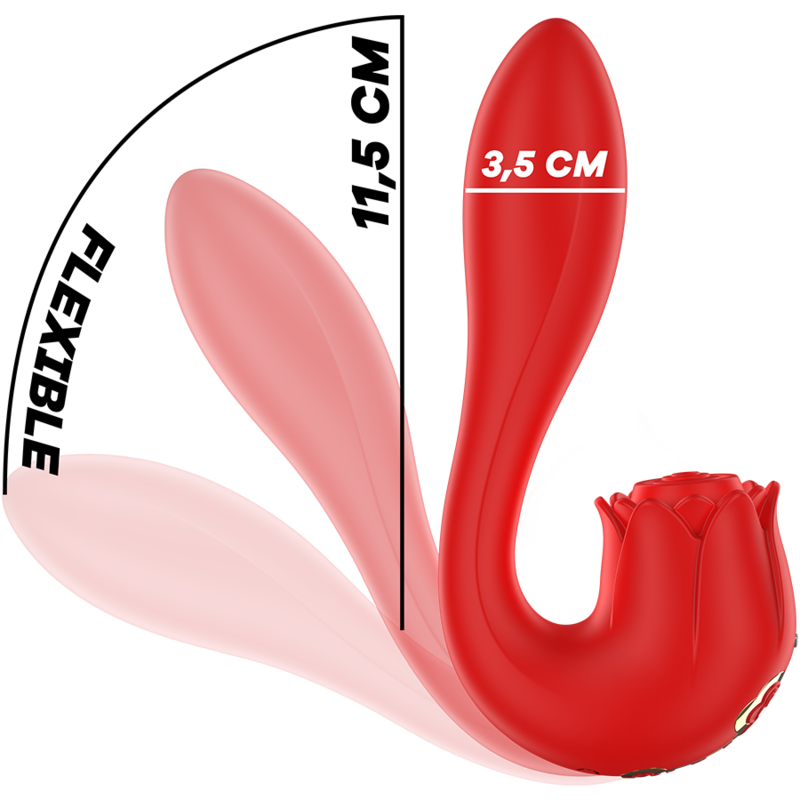 MIA - SÉLÈNE STIMULATEUR VIBRANT + BATTANT ROUGE
