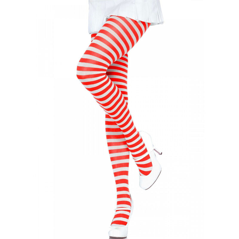 LEG AVENUE - COLLANT RAYÉ BLANC ET ROUGE