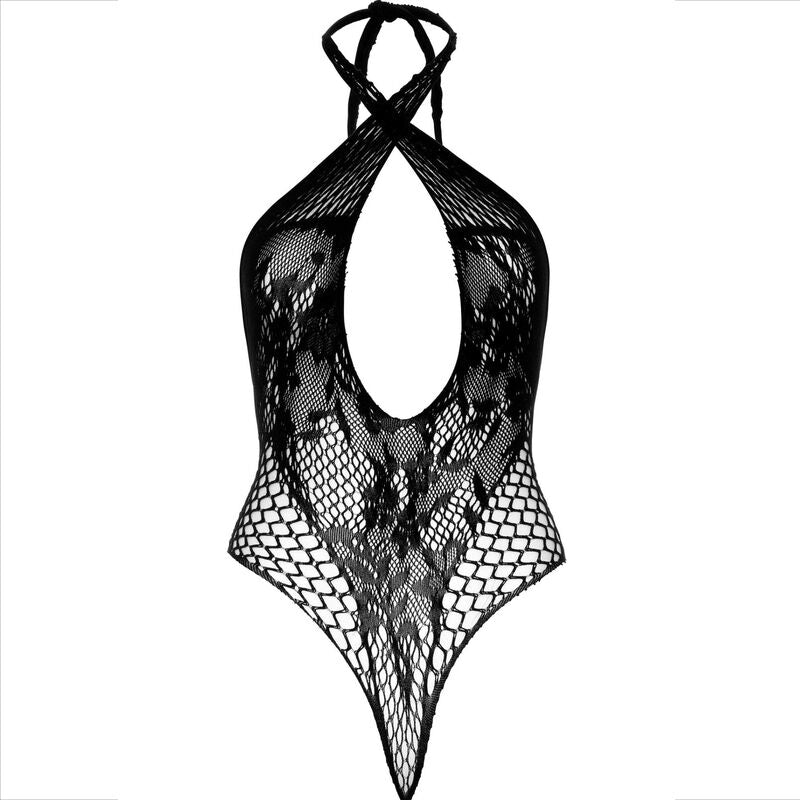 LEG AVENUE - PORTE-JARRETELLES TEDDY AVEC DENTELLE NOIR