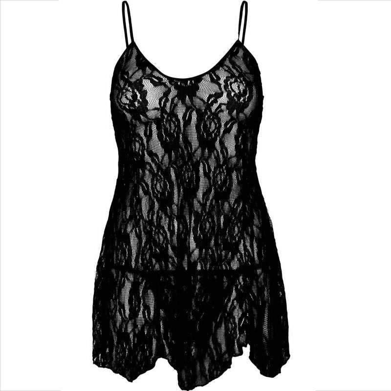 LEG AVENUE - CHEMISE EN DENTELLE FLEURIE