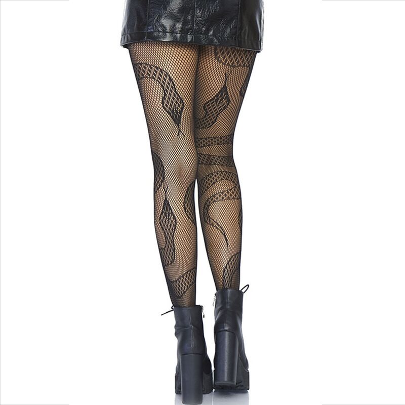 LEG AVENUE - BAS NET SERPENTS NOIRS