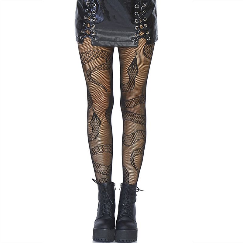 LEG AVENUE - BAS NET SERPENTS NOIRS