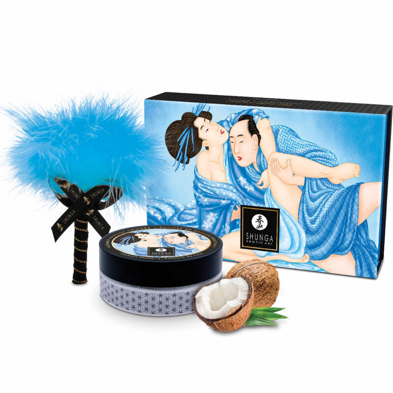 SHUNGA - SET DE POUDRE DE MASSAGE COMESTIBLE À LA NOIX DE COCO