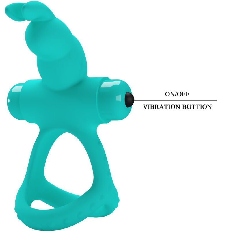 PRETTY LOVE - ANNEAU VIBRANT LAPIN FIGGY VERT