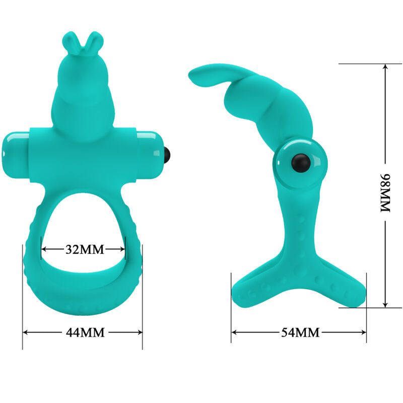 PRETTY LOVE - ANNEAU VIBRANT LAPIN FIGGY VERT