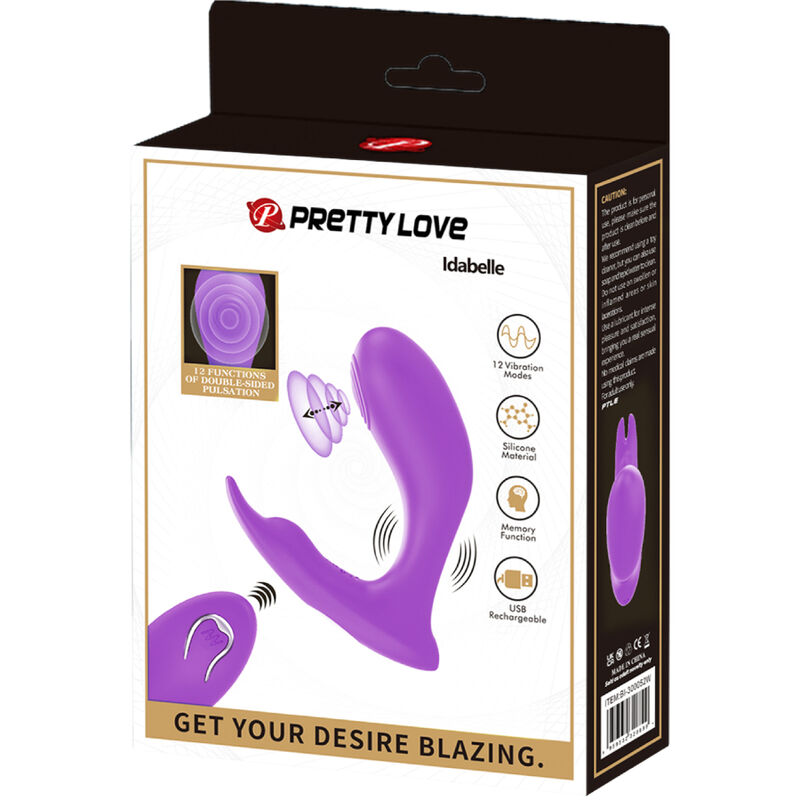 PRETTY LOVE - IDABELLE TÉLÉCOMMANDE VIBRANTE ET PULSATOIRE VIOLETTE