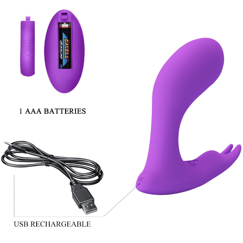 PRETTY LOVE - IDABELLE TÉLÉCOMMANDE VIBRANTE ET PULSATOIRE VIOLETTE