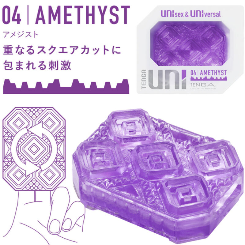 TENGA - MASTURBATEUR UNI VARIETY EN FORME DE DOIGTIER, PACK DE 4 UNITÉS