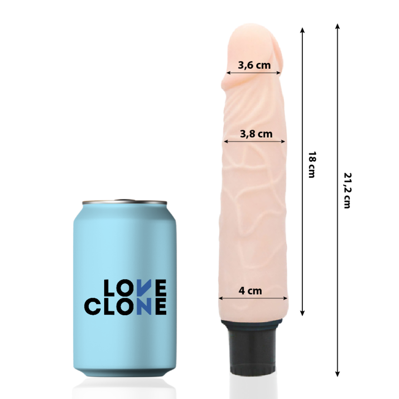 LOVECLONE - VIBREUR AUTO-LUBRIFIANT FINN 21,2 CM -O- 3,8 CM