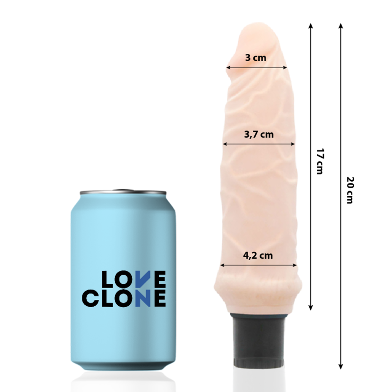 LOVECLONE - VIBRATEUR AUTO-LUBRIFIANT IVAR 20 CM -Ø- 3.7 CM