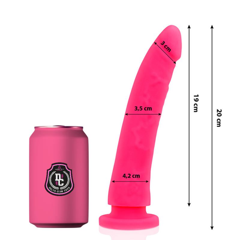 DELTA CLUB - JOUETS DILDO ROSE EN SILICONE MÉDICAL 20 CM -O- 4 CM