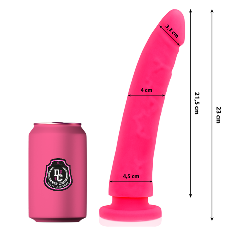 DELTA CLUB - JOUETS DILDO ROSE EN SILICONE MÉDICAL 23 CM -O- 4,5 CM