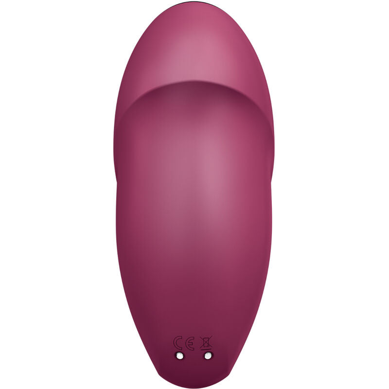 SATISFYER - TAP & CLIMAX 1 VIBREUR LAY-ON ROUGE