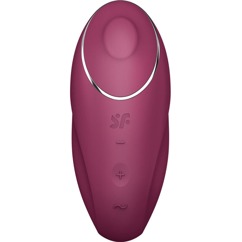 SATISFYER - TAP & CLIMAX 1 VIBREUR LAY-ON ROUGE