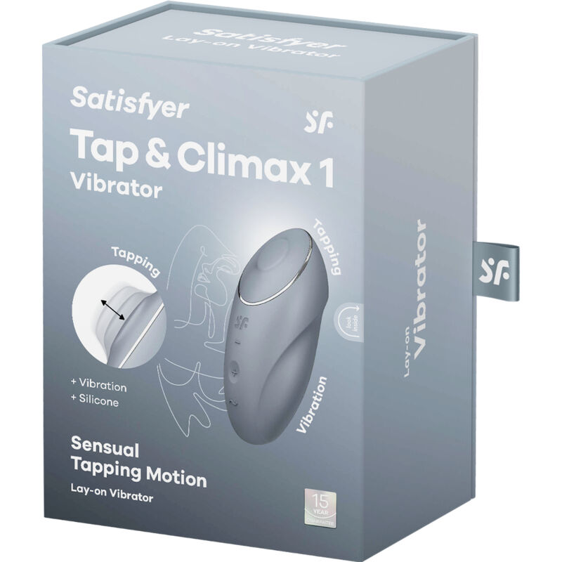 SATISFYER - TAP & CLIMAX 1 VIBREUR LAY-ON ROUGE