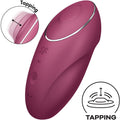 SATISFYER - TAP & CLIMAX 1 VIBREUR LAY-ON ROUGE