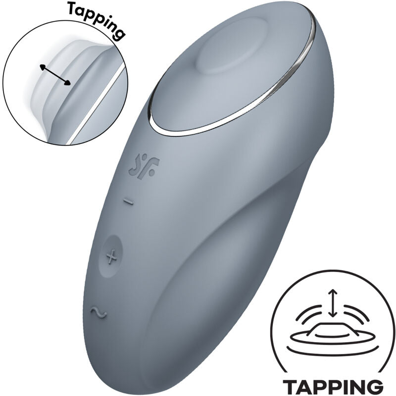 SATISFYER - TAP & CLIMAX 1 VIBREUR LAY-ON ROUGE