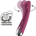 SATISFYER - SPINNING G-SPORT 1 VIBRATEUR ROTATIF ROUGE