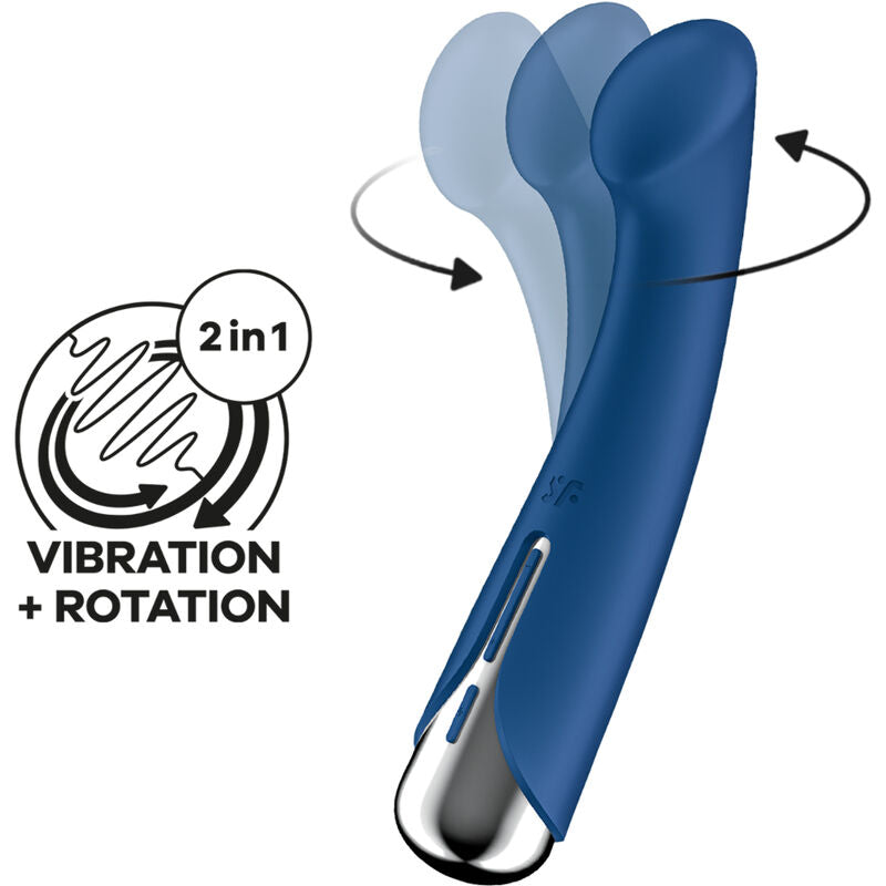 SATISFYER - SPINNING G-SPORT 1 VIBRATEUR ROTATIF ROUGE