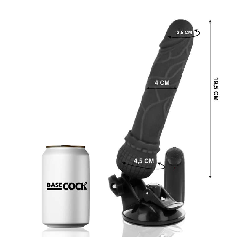 BASECOCK - VIBREUR RÉALISTE TÉLÉCOMMANDÉ NATUREL 19.5 CM -O- 4 CM