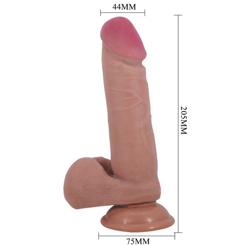 PRETTY LOVE - SÉRIE SLIDING SKIN DILDO RÉALISTE AVEC PEAU GLISSANTE VENTOUSE 20,5 CM