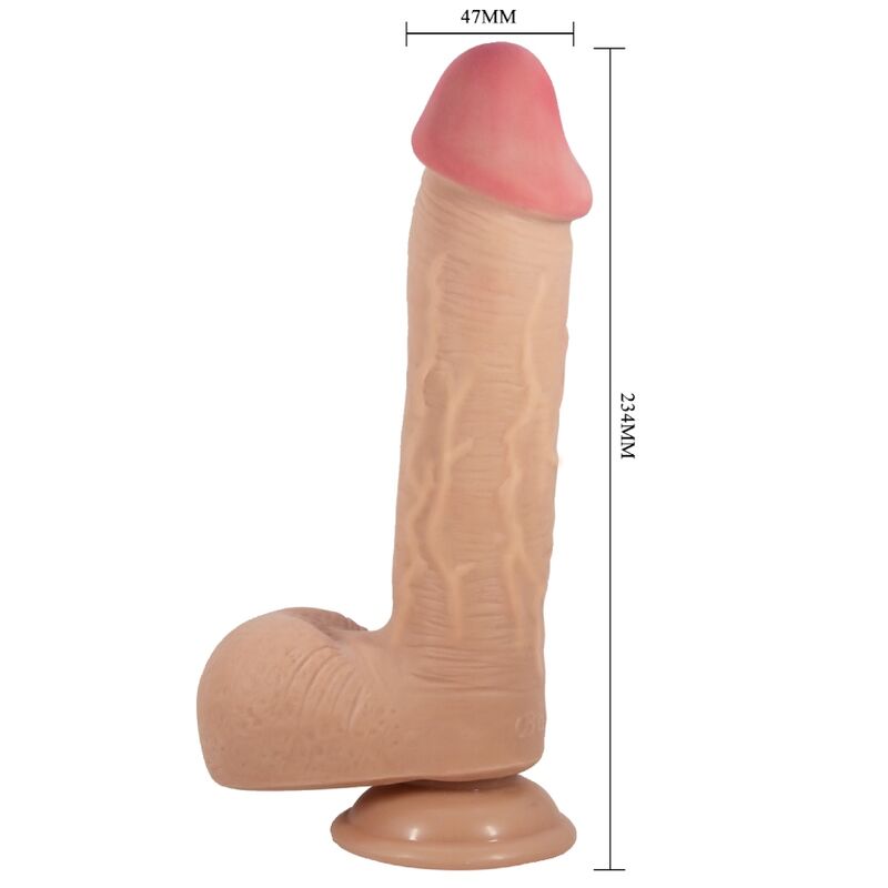 PRETTY LOVE - SÉRIE SLIDING SKIN DILDO RÉALISTE AVEC VENTOUSE EN CHAIR DE 23,4 CM