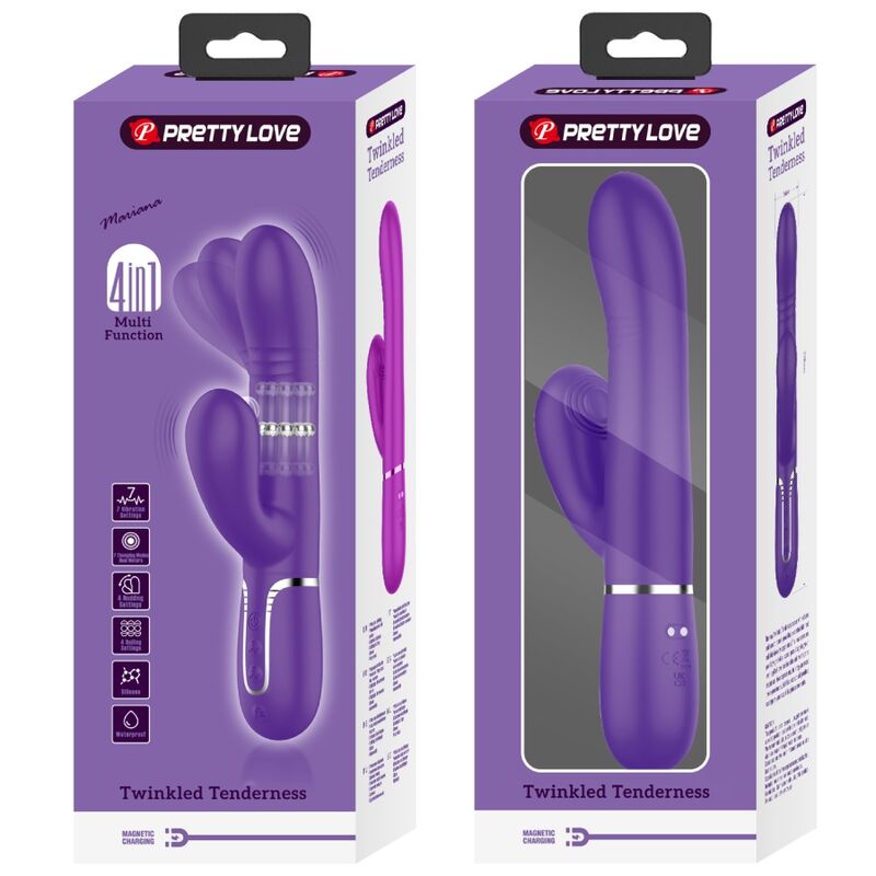 PRETTY LOVE - VIBROMASSEUR MULTIFONCTION POINT G VIOLET