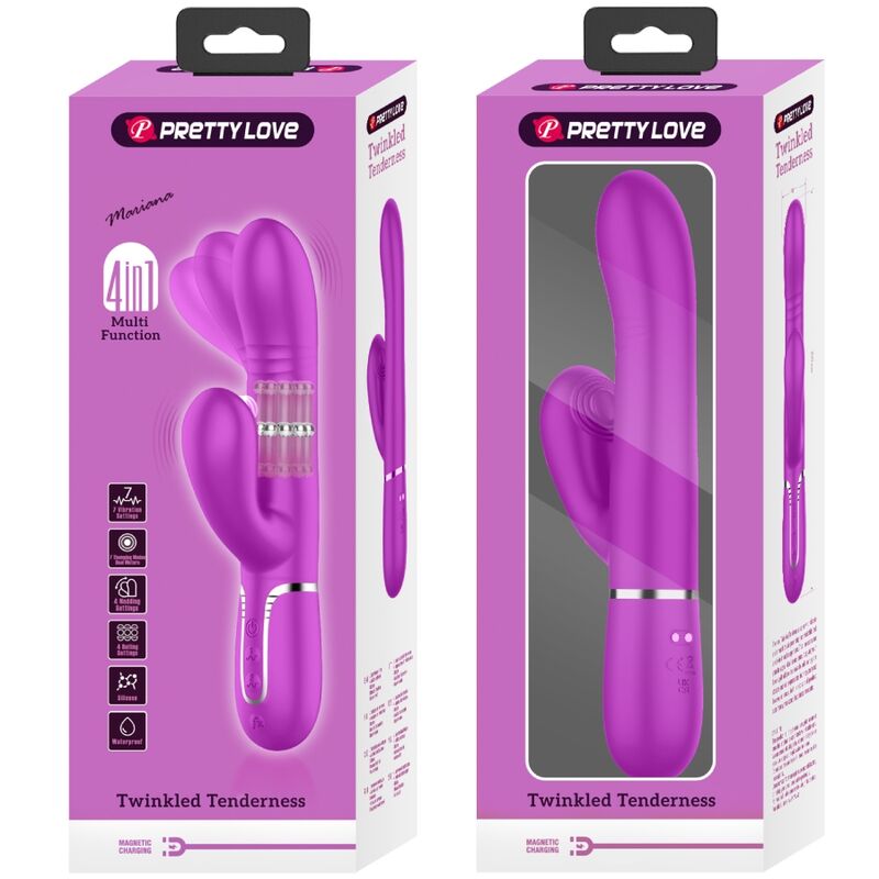PRETTY LOVE - VIBROMASSEUR MULTIFONCTION POINT G FUCHSIA