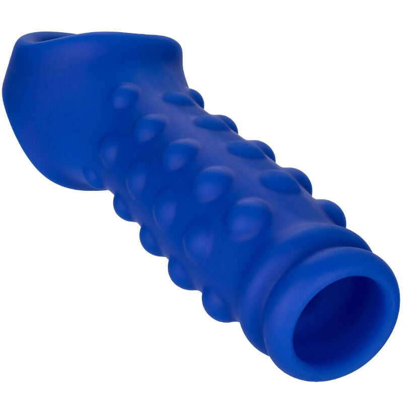 CALEXOTICS - GAINE PÉNIS ADMIRAL AVEC PERLES, SILICONE LIQUIDE BLEU