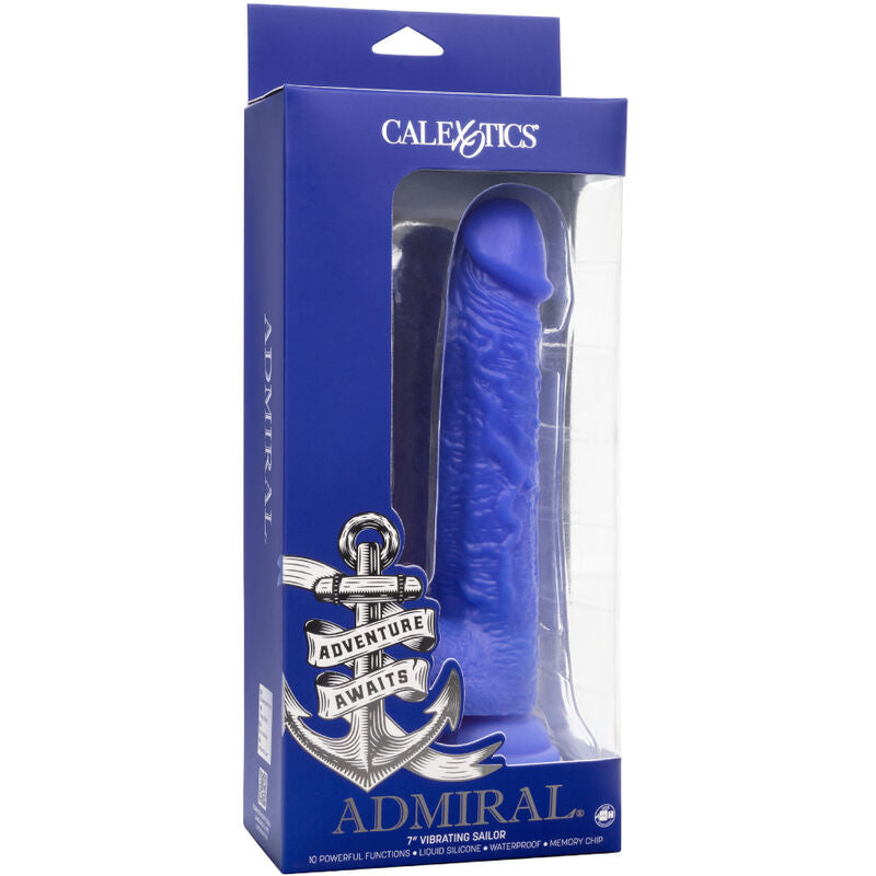 CALEXOTICS - VIBRO DILDO RÉALISTE ADMIRAL SAILOR BLEU