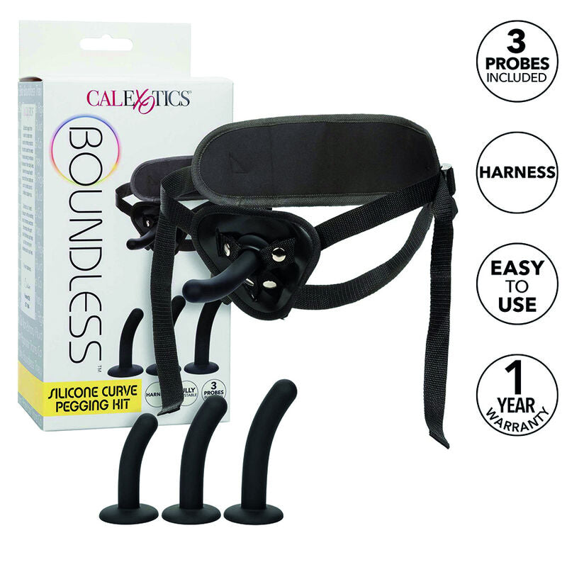 CALEXOTICS - KIT COURBE PÉNÉTRATION ANALE EN SILICONE BOUNDLESS