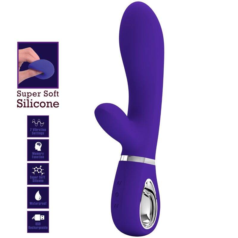 PRETTY LOVE - VIBROMASSEUR MULTIFONCTION POINT G THOMAS VIOLET
