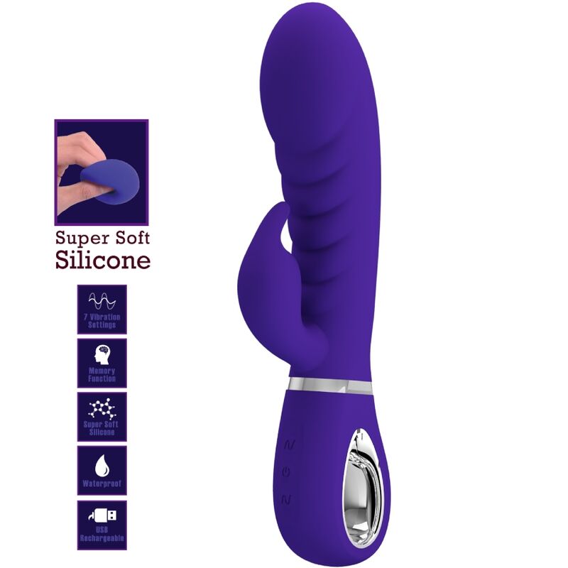 PRETTY LOVE - VIBROMASSEUR MULTIFONCTION G-SPOT PRESCOTT VIOLET