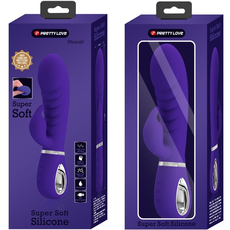 PRETTY LOVE - VIBROMASSEUR MULTIFONCTION G-SPOT PRESCOTT VIOLET