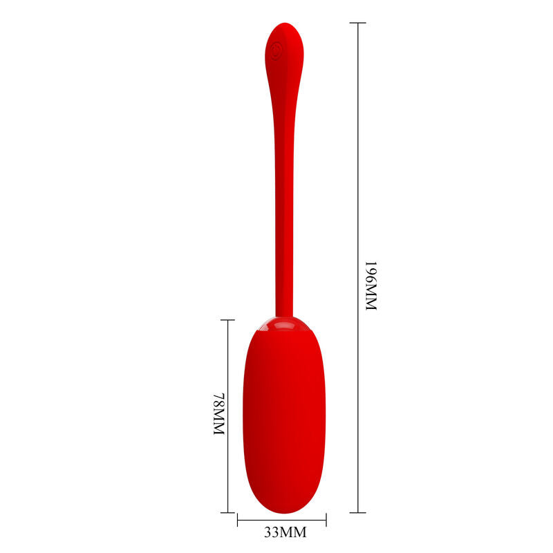 PRETTY LOVE - JULIUS ŒUF VIBRANT ÉTANCHE ET RECHARGEABLE ROUGE
