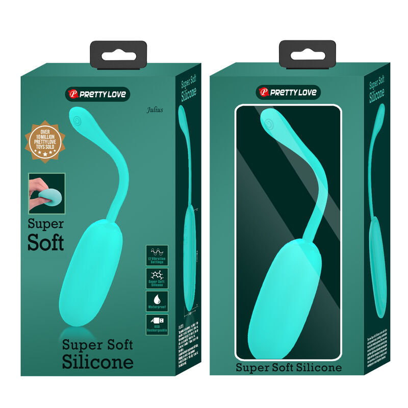 PRETTY LOVE - JULIUS OEUF VIBRANT ÉTANCHE ET RECHARGEABLE AQUA GREEN