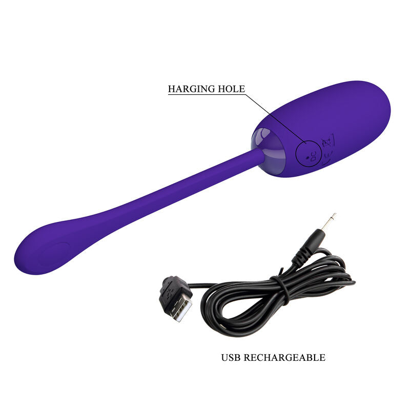 PRETTY LOVE - JULIUS OEUF VIBRANT ÉTANCHE RECHARGEABLE VIOLET