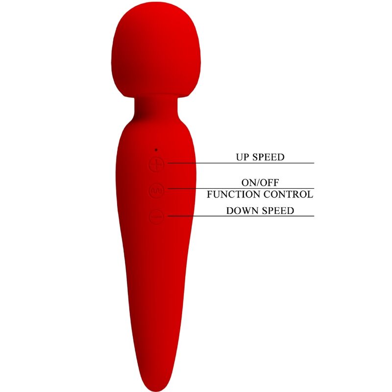 PRETTY LOVE - MEREDITH MASSAGEUR 12 MODES DE VIBRATION ROUGE