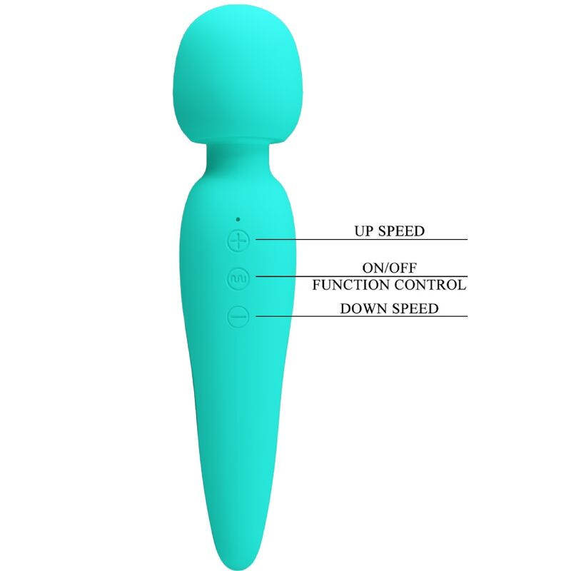 PRETTY LOVE - MEREDITH MASSAGEUR 12 MODES DE VIBRATION VERT AQUA