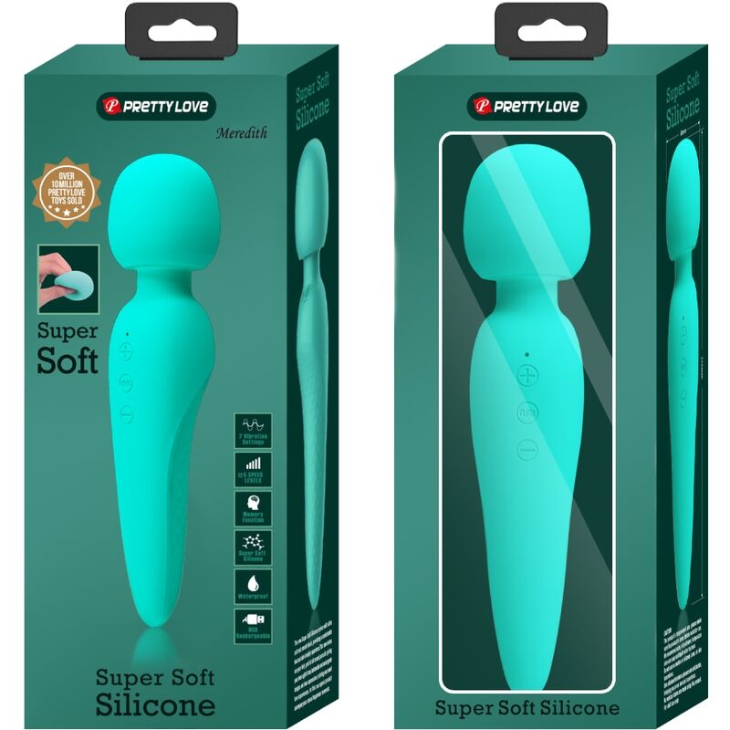 PRETTY LOVE - MEREDITH MASSAGEUR 12 MODES DE VIBRATION VERT AQUA