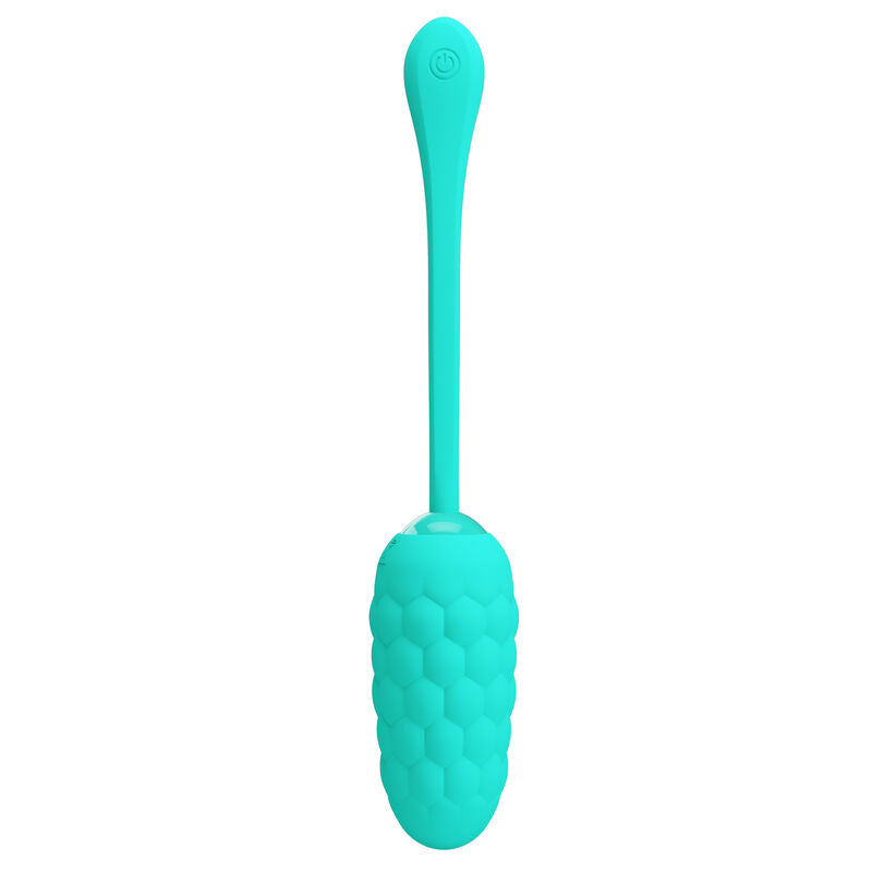 PRETTY LOVE - ŒUF VIBRANT TEXTURÉ MARIN RECHARGEABLE AIGUE-MARINE