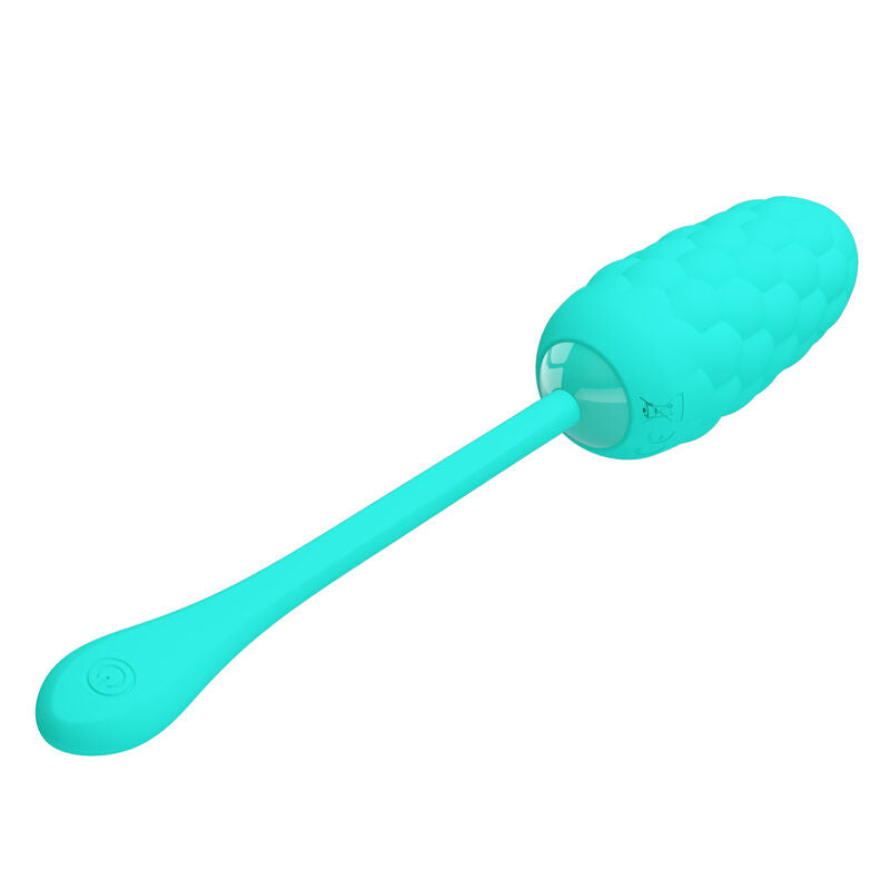 PRETTY LOVE - ŒUF VIBRANT TEXTURÉ MARIN RECHARGEABLE AIGUE-MARINE