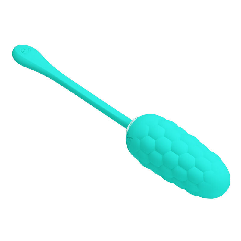 PRETTY LOVE - ŒUF VIBRANT TEXTURÉ MARIN RECHARGEABLE AIGUE-MARINE