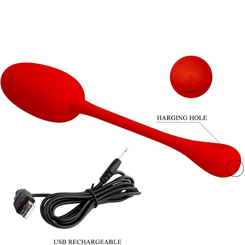 PRETTY LOVE - KNUCKER ŒUF VIBRANT RECHARGEABLE ROUGE