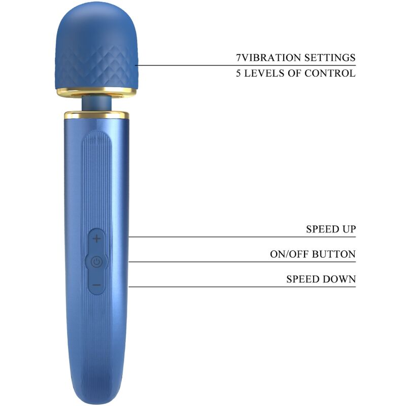 PRETTY LOVE - MASSEUR 7 MODES DE VIBRATION BLEU